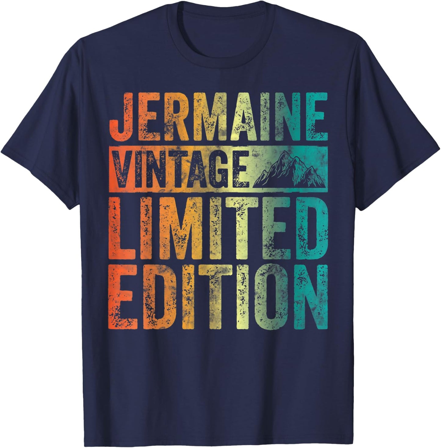 Personalized Name Shirt Jermaine Vintage Limited Edition T-Shirt - T-Shirt | Navy