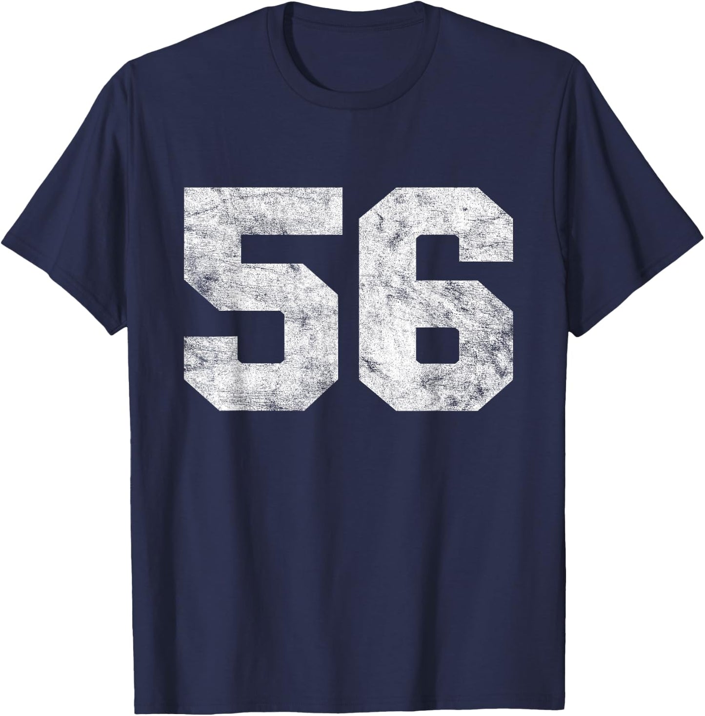 Vintage Lucky Number 56 Birthday Sports Player Team Athlete T-Shirt - T-Shirt | Navy