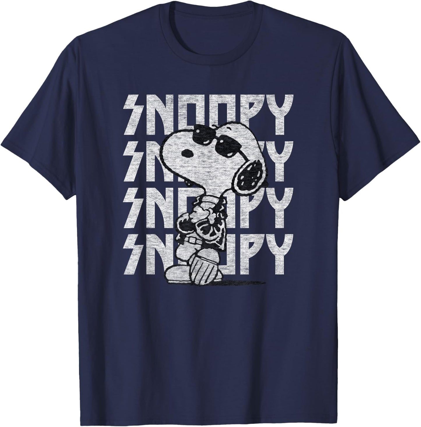 Peanuts - Rock Snoopy T-Shirt - T-Shirt | Navy