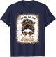 Let Me Tell You About My Jesus Leopard Messy Bun Hair T-Shirt - T-Shirt | Navy
