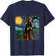Dog in starry night van gogh Black and Tan Coonhound T-Shirt - T-Shirt | Navy