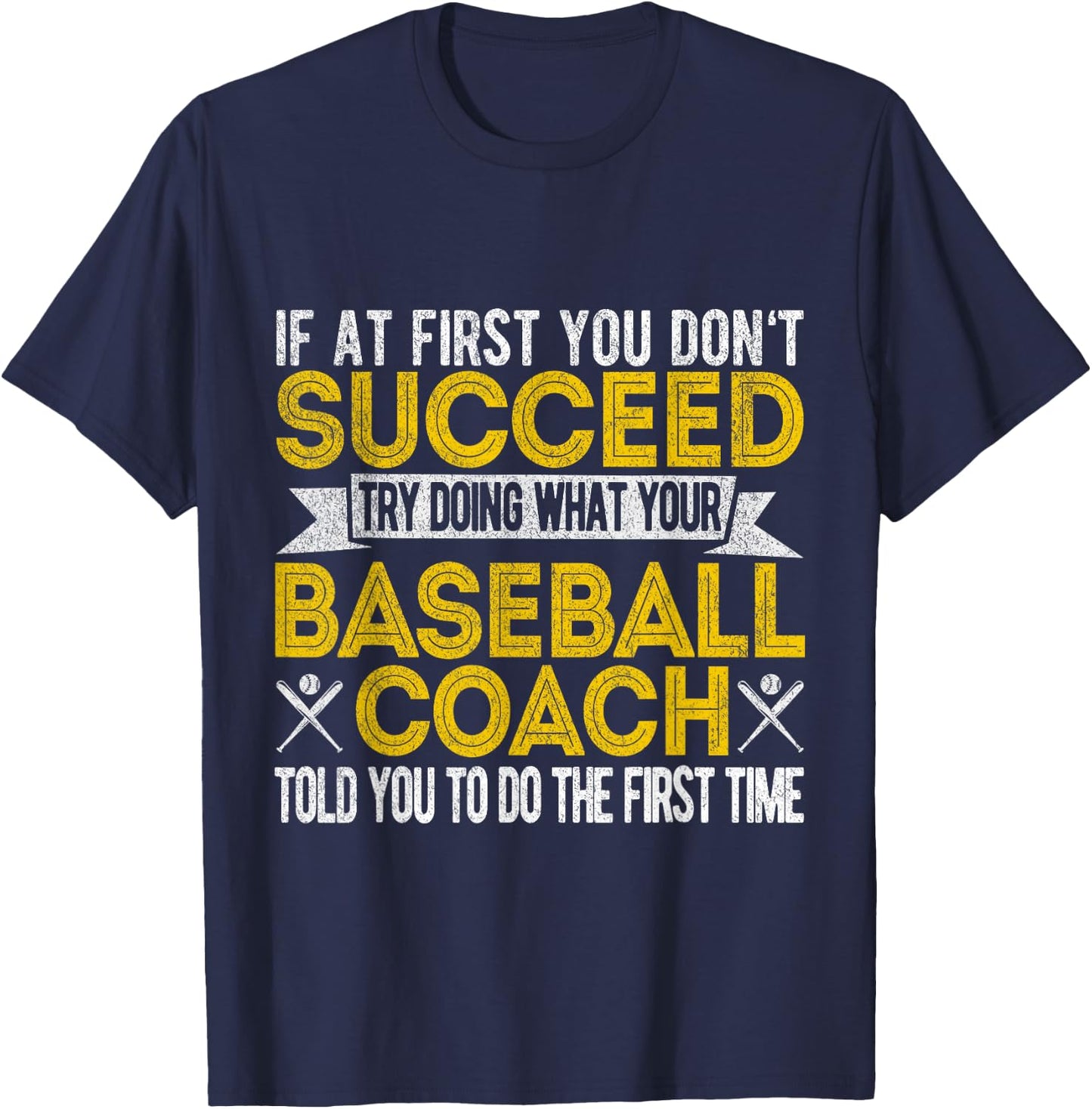Funny Baseball Coach Baseball Team Coach Retro T-Shirt - T-Shirt | Navy