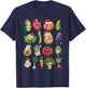 Christmas Lunch Lady Vegetable Food Christmas Tree Funny Xmas Vegan - Women's Black Small Fitted Short Sleeve T-Shirt - T-Shirt | Navy