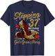 High Heels Stepping Into My 37th Birthday 37 and Fabulous T-Shirt - T-Shirt | Navy