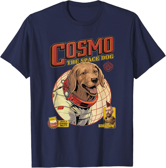Marvel Guardians of The Galaxy Volume 3 Cosmo The Space Dog T-Shirt - T-Shirt | Navy