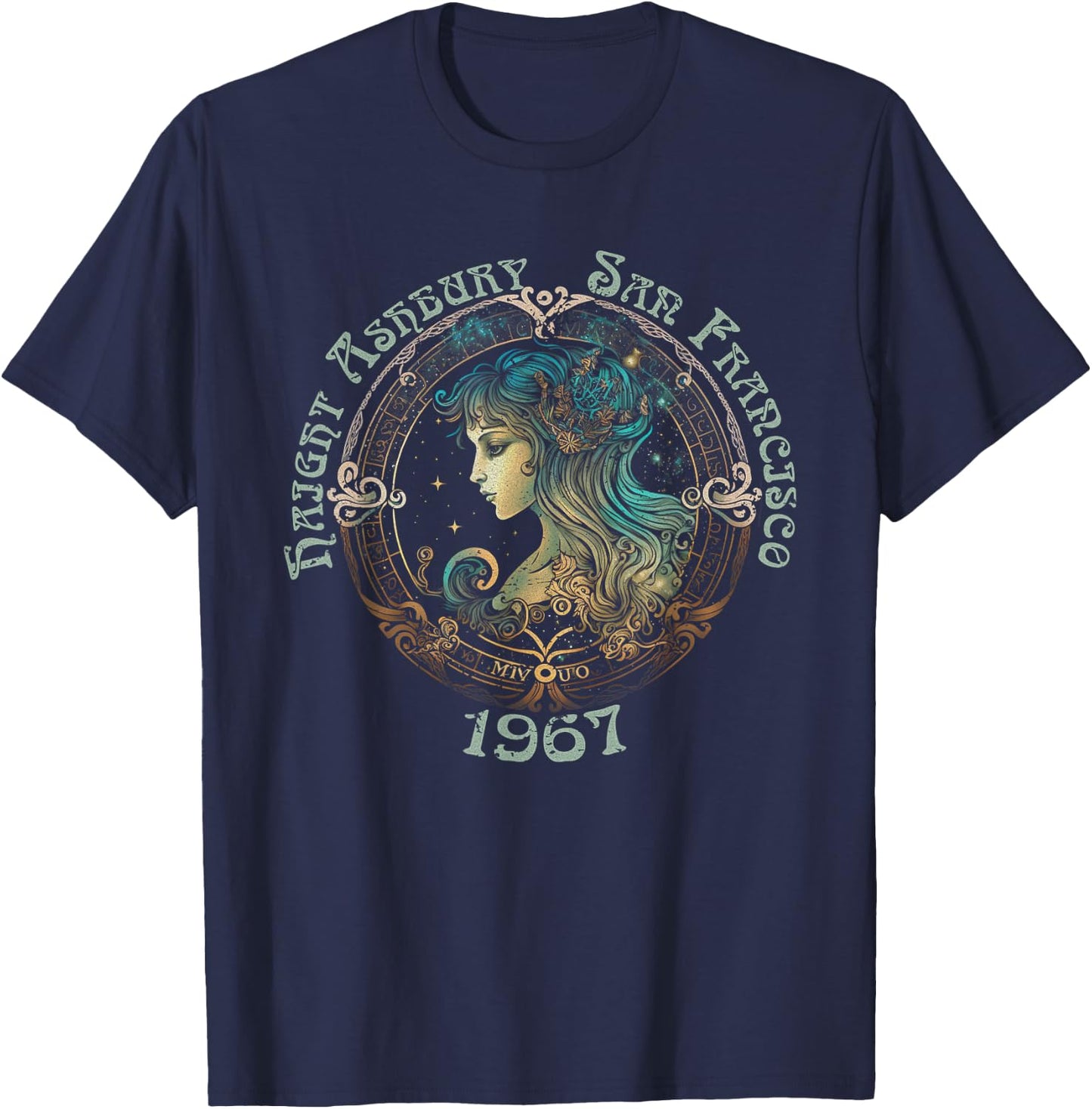 Haight Ashbury San Fransisco 1967 Bohemian Hippie 60s T-Shirt - T-Shirt | Navy