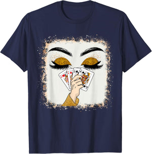 All Queens Playing Her Hand Card Game Casino T-Shirt - T-Shirt | Navy