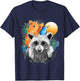 Raccoon Squirrel Animal Print Bird Design Animals T-Shirt - T-Shirt | Navy