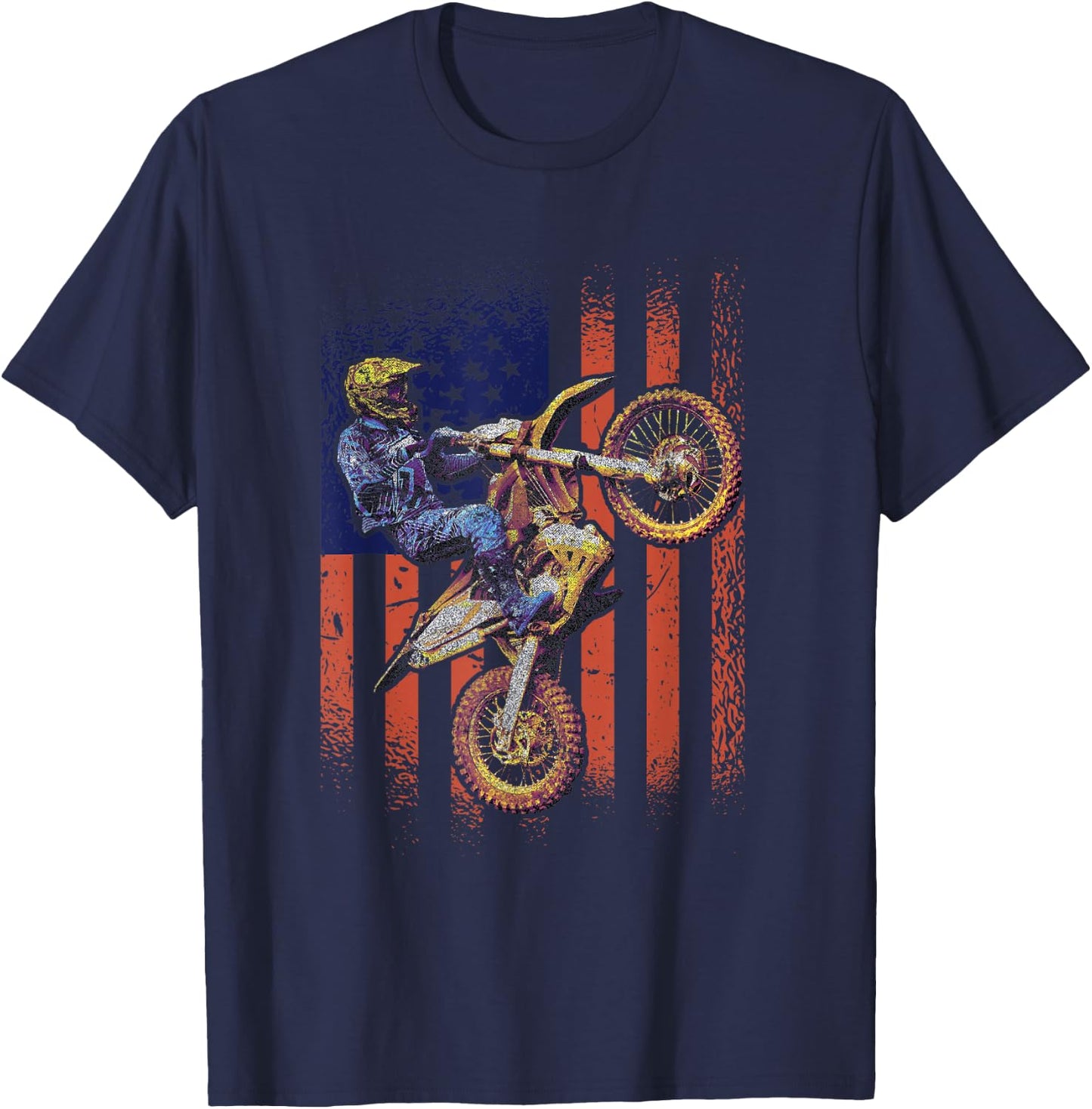 Supercross Dirt Bike Racing T-Shirt - T-Shirt | Navy