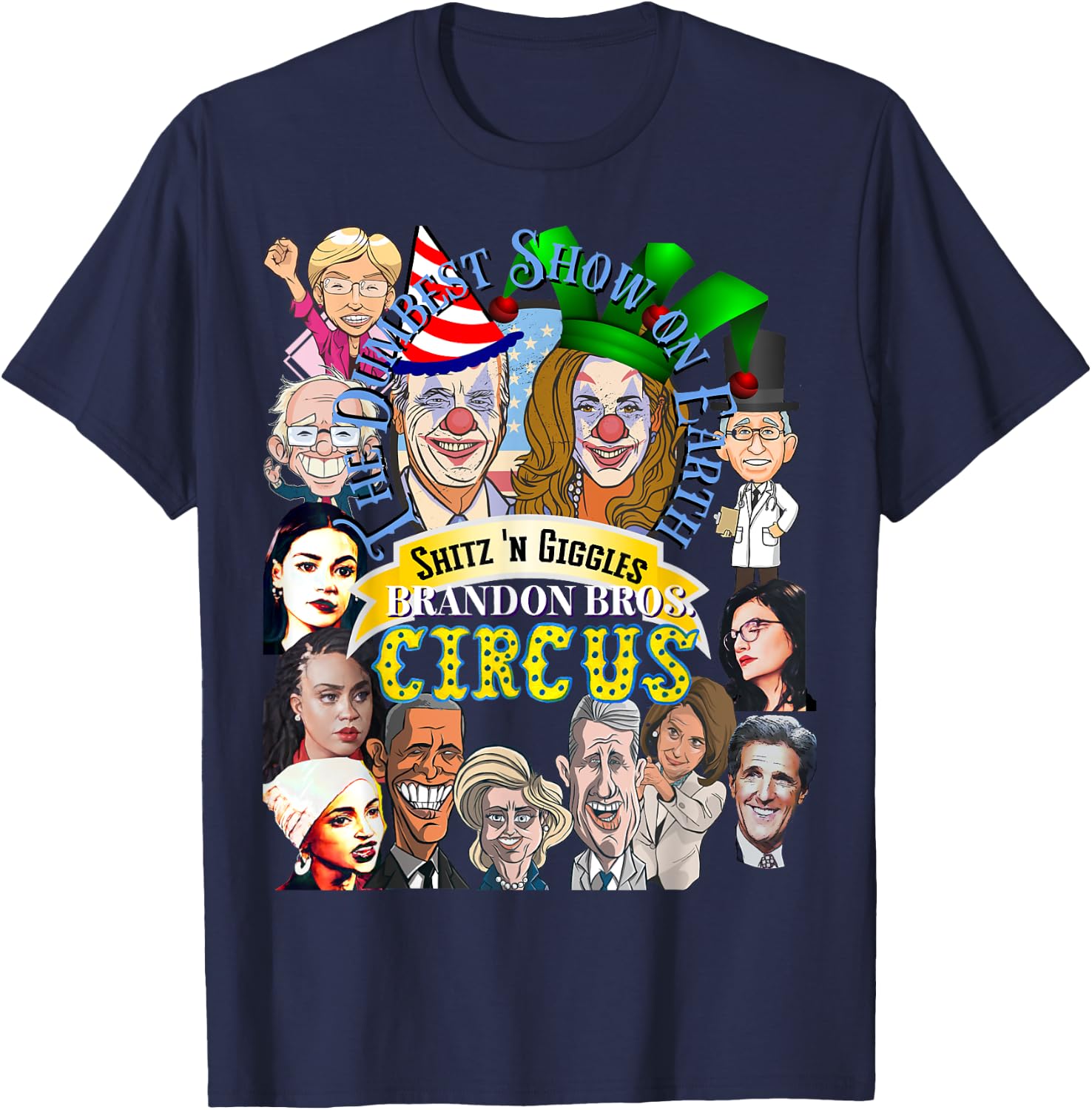 Weekend at Bidens Circus Trump Trump in Trump Time T-Shirt - T-Shirt | Navy