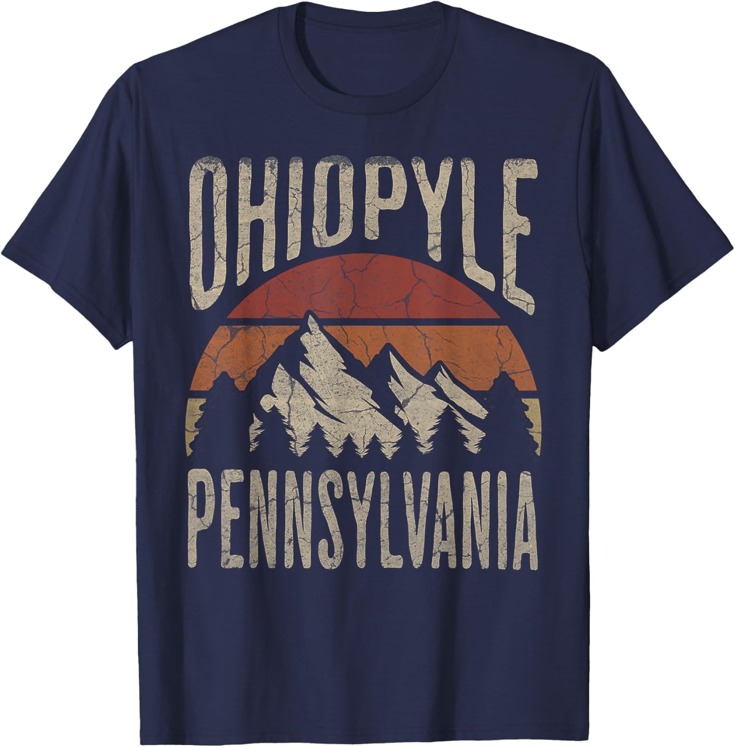 Ohiopyle State Park Pennsylvania Nature Hiking Outdoors T-Shirt - T-Shirt | Navy