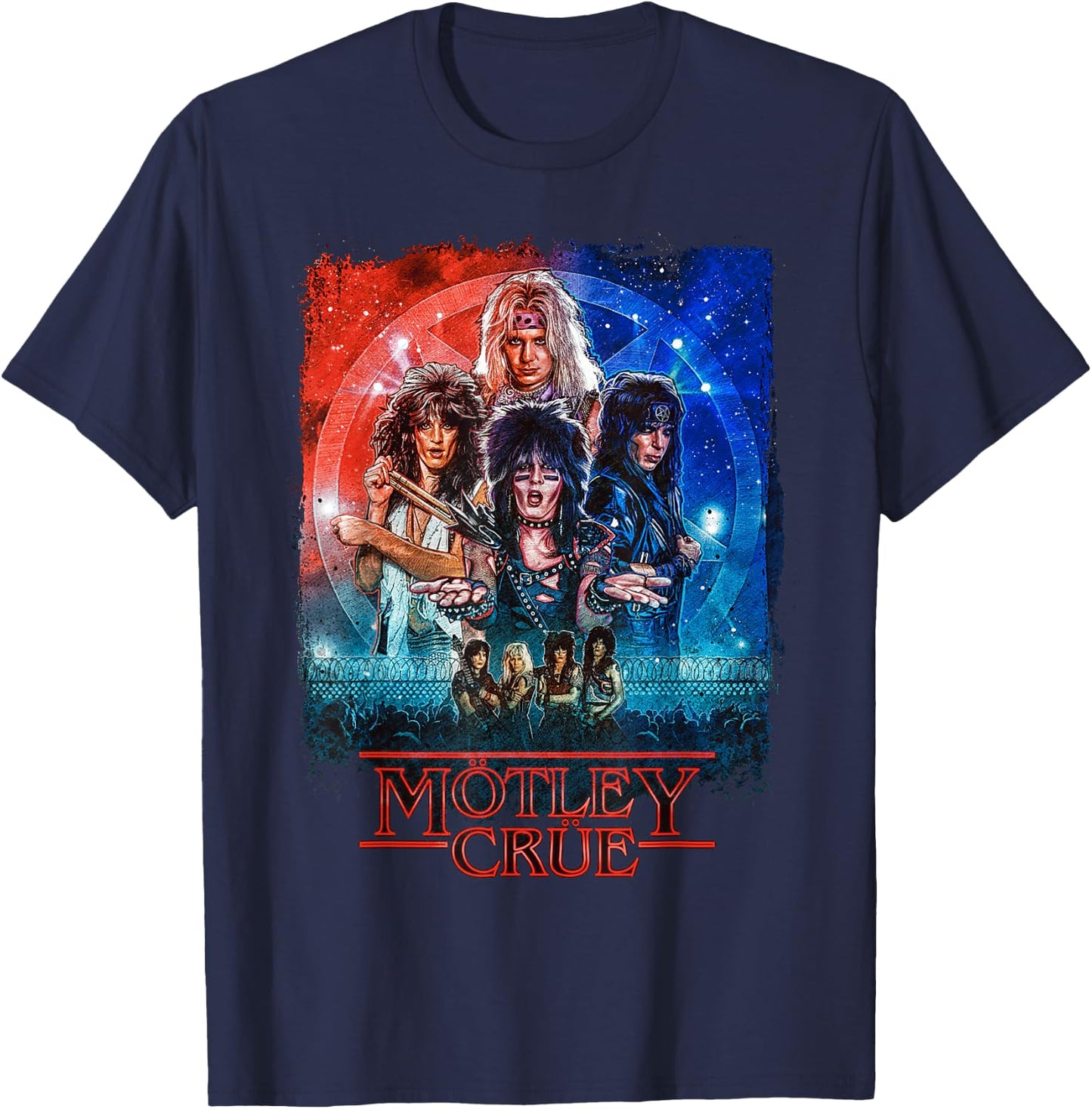 Mötley Crüe – Stanger Crüe T-Shirt - T-Shirt | Navy