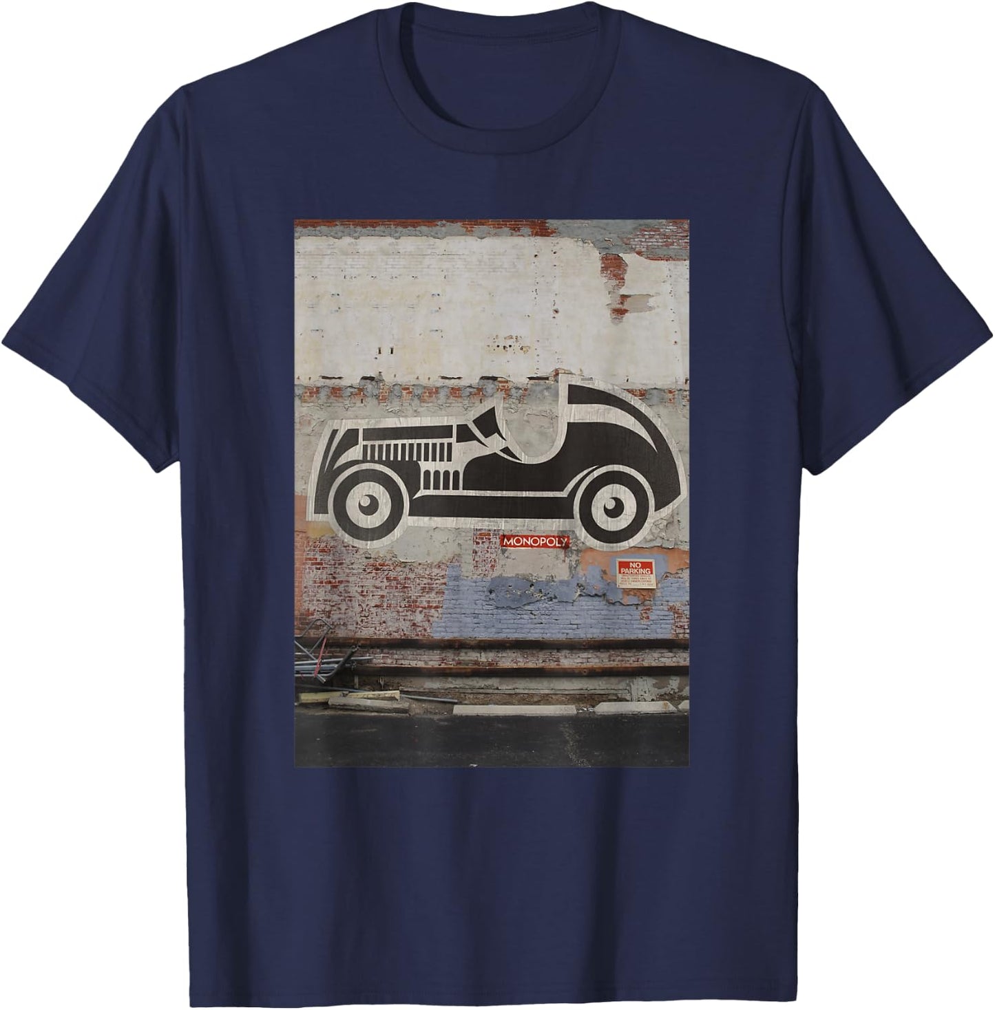 Monopoly Car Street Art Game Piece Poster T-Shirt - T-Shirt | Navy