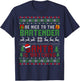 Be nice To the Bartender Santa is Watching Christmas Sweater T-Shirt - T-Shirt | Navy