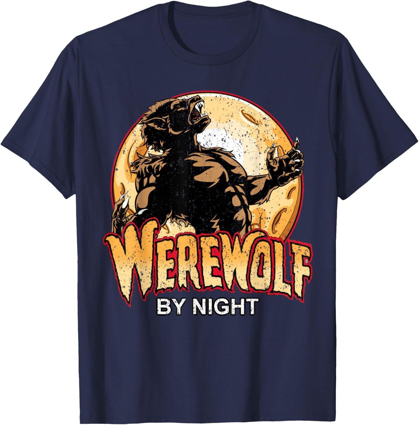 Vintage Werewolf By Night T-Shirt - T-Shirt | Navy
