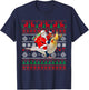 Santa Riding Reindeer Cockatiel Christmas Costume Bird Lover T-Shirt - T-Shirt | Navy