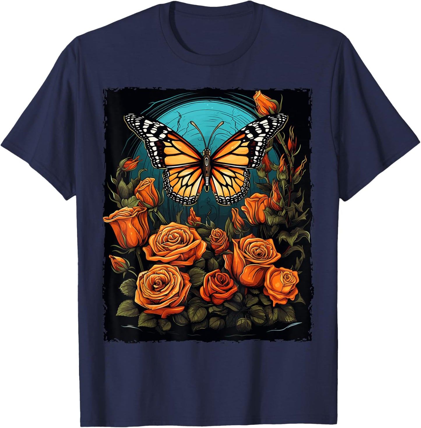 Monarch Butterfly Halloween T-Shirt - T-Shirt | Navy
