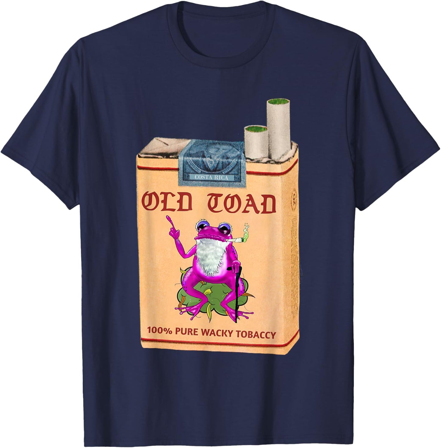 Poison Dart Frogs Retro Vintage Cannabis Cigarette Fifties T-Shirt - T-Shirt | Navy