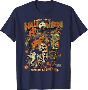 Halloween Horror Nights HHN Every Day is Halloween T-Shirt - T-Shirt | Navy