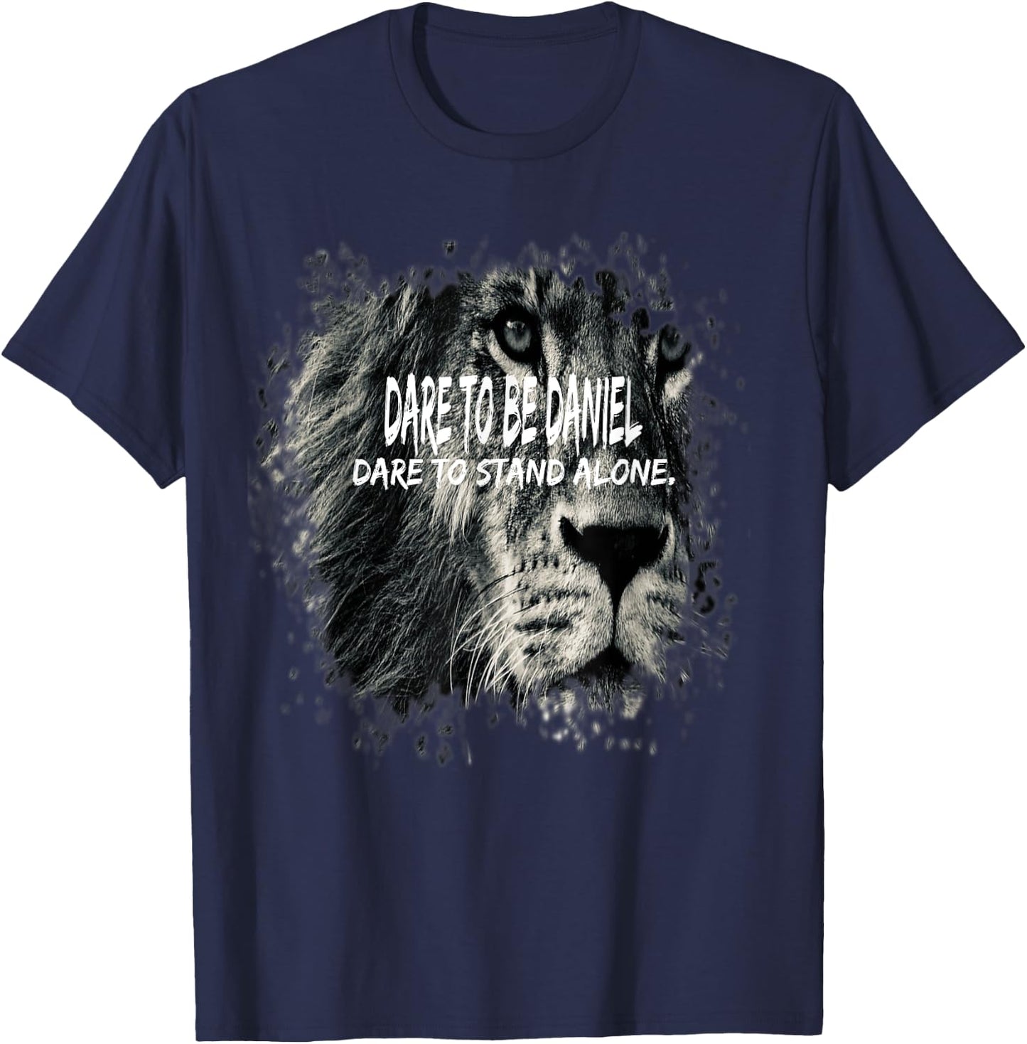 Daniel In The Bible Scripture Verse About Lions T-Shirt - T-Shirt | Navy