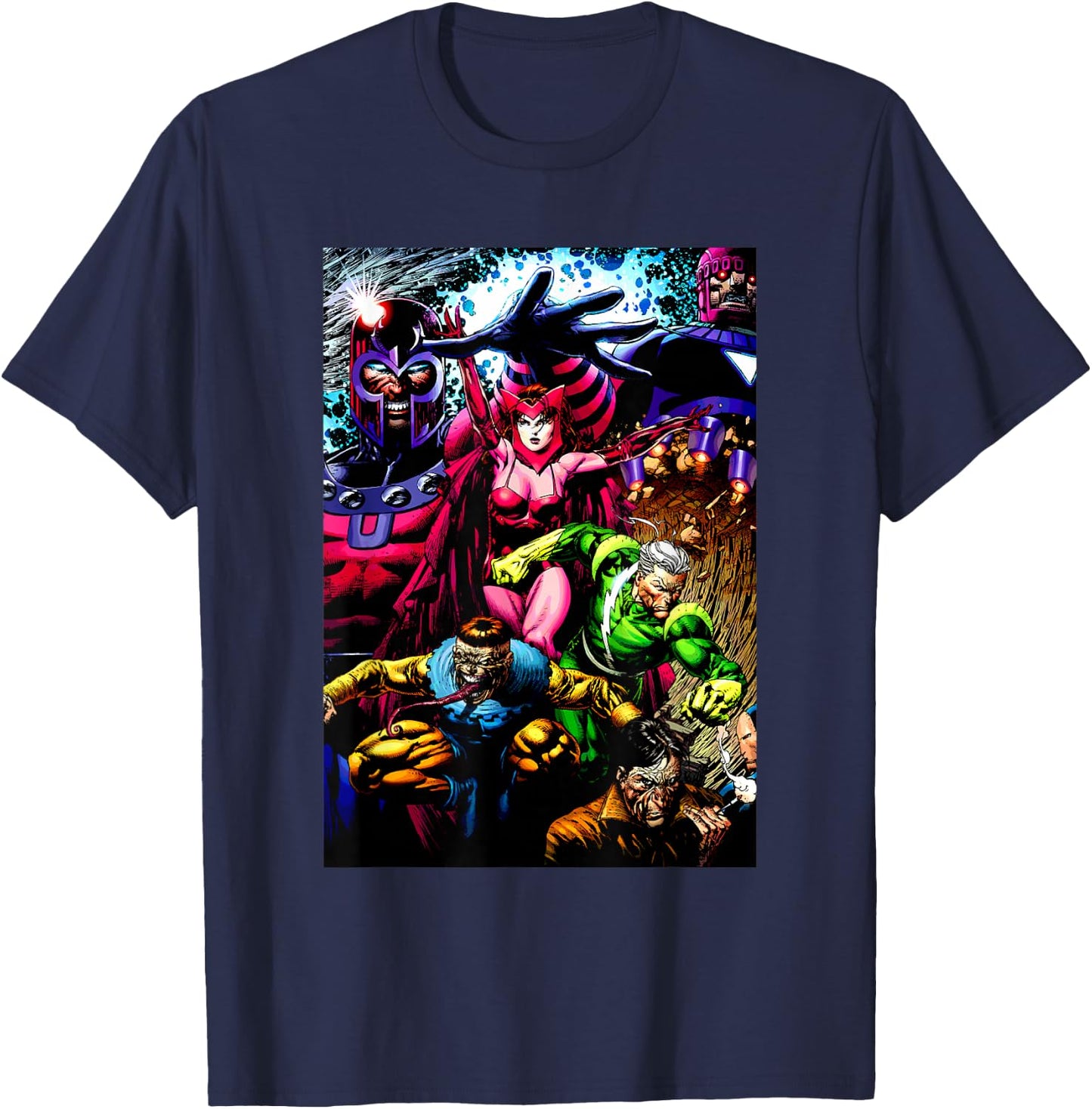Marvel X-Men Brotherhood Of Mutants Group Shot Poster T-Shirt - T-Shirt | Navy