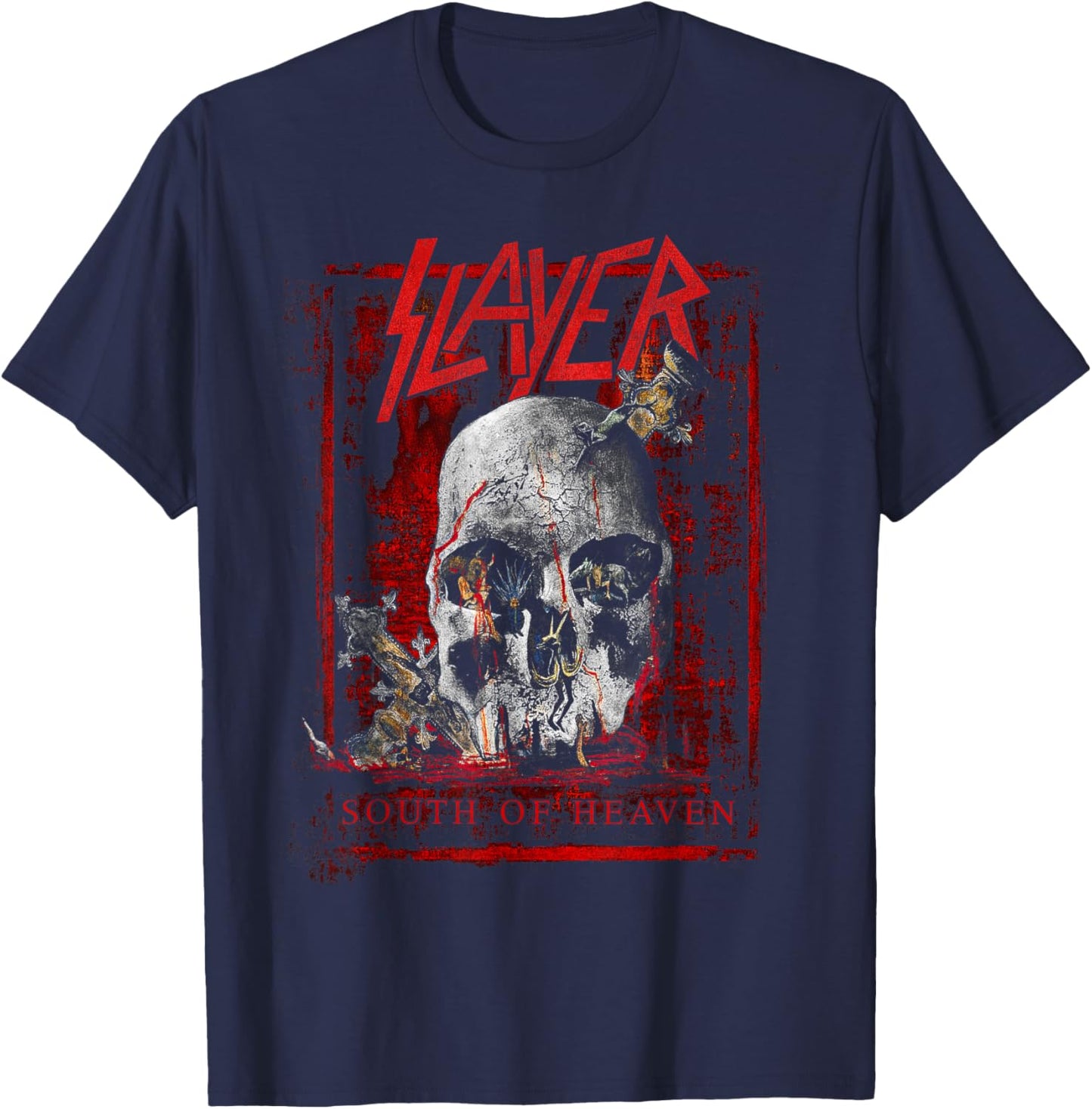 Slayer – South Of Heaven Framed T-Shirt - T-Shirt | Navy