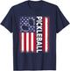 Pickleball American Flag Funny Pickleball Vintage Men Women T-Shirt - T-Shirt | Navy