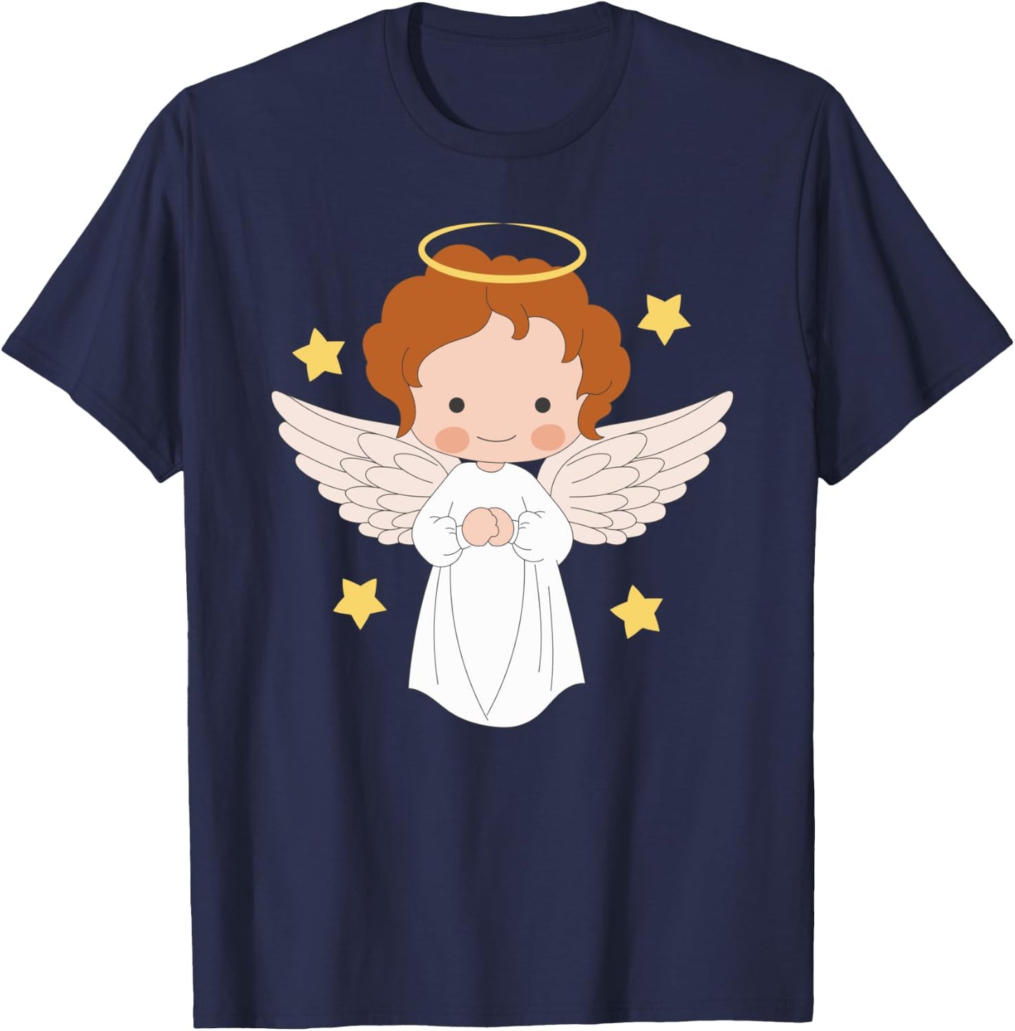 Angel Cosume Cute Angel Print Catholic Angels T-Shirt - T-Shirt | Navy