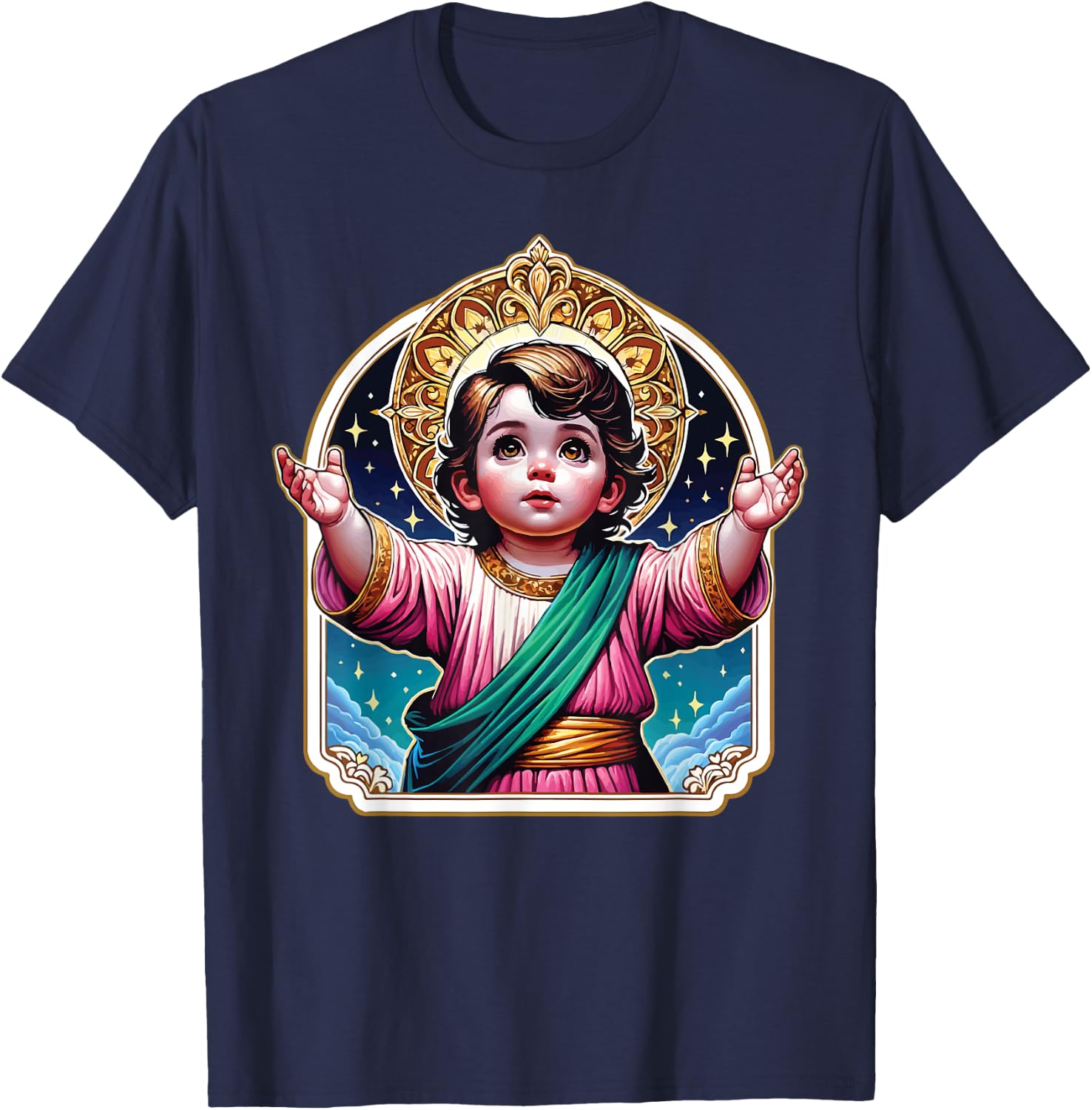 Divino Nino Jesus Catholic T-Shirt - T-Shirt | Navy