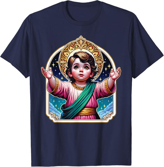 Divino Nino Jesus Catholic T-Shirt - T-Shirt | Navy