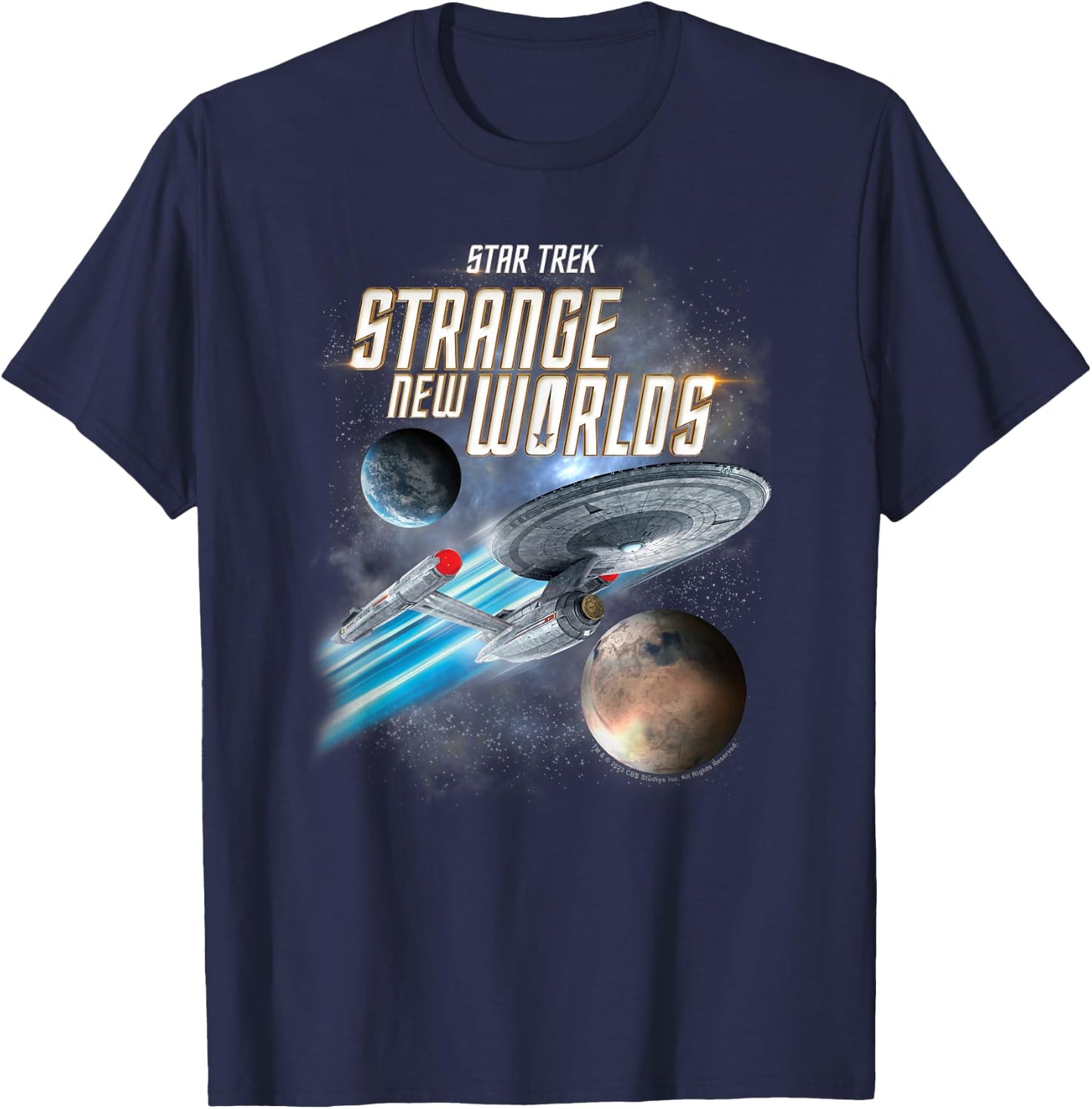 Star Trek Strange New Worlds Enterprise T-Shirt - T-Shirt | Navy