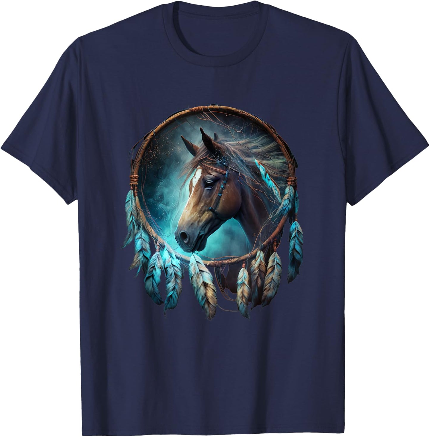 Dream Catcher Horse Dreaming Dream for a Esotericist T-Shirt - T-Shirt | Navy