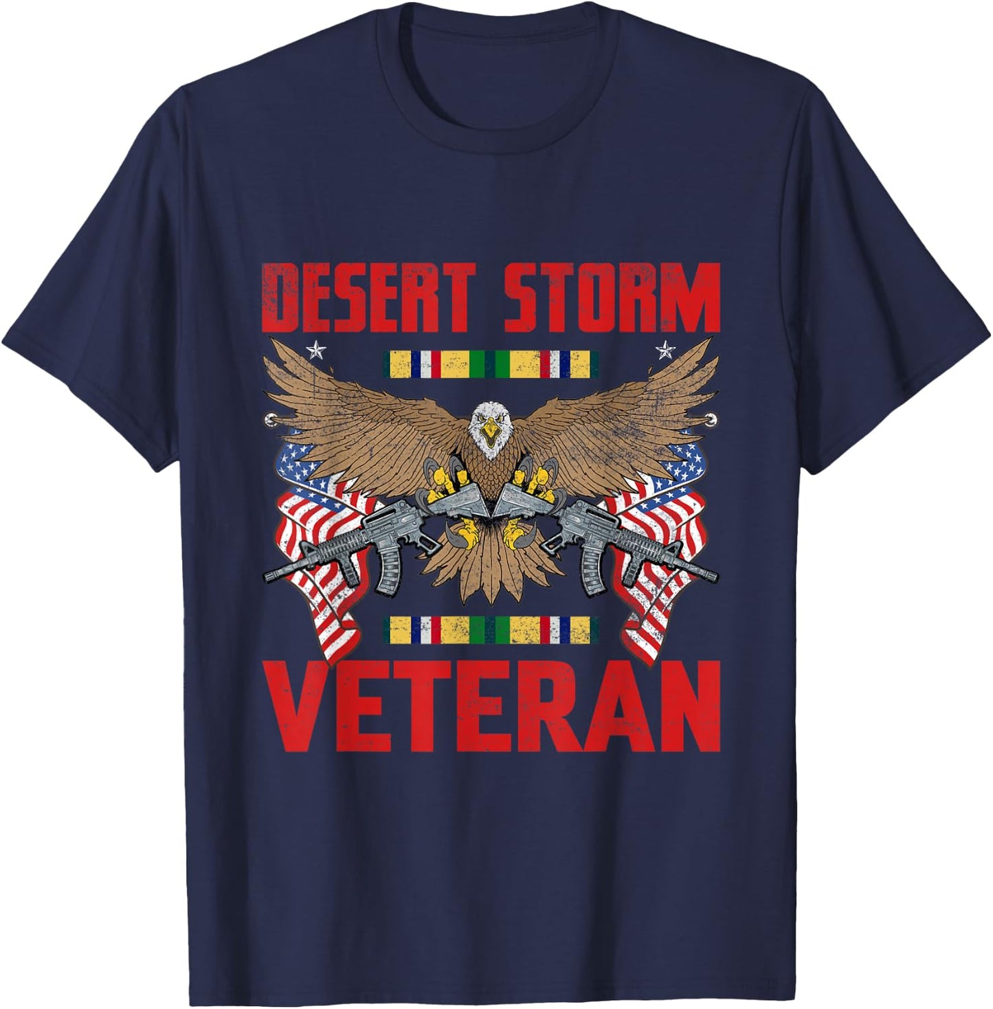 Desert Storm Operation Veteran American T-Shirt - T-Shirt | Navy