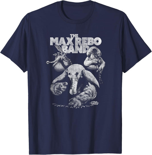 Star Wars The Max Rebo Band High Contrast Poster T-Shirt - T-Shirt | Navy