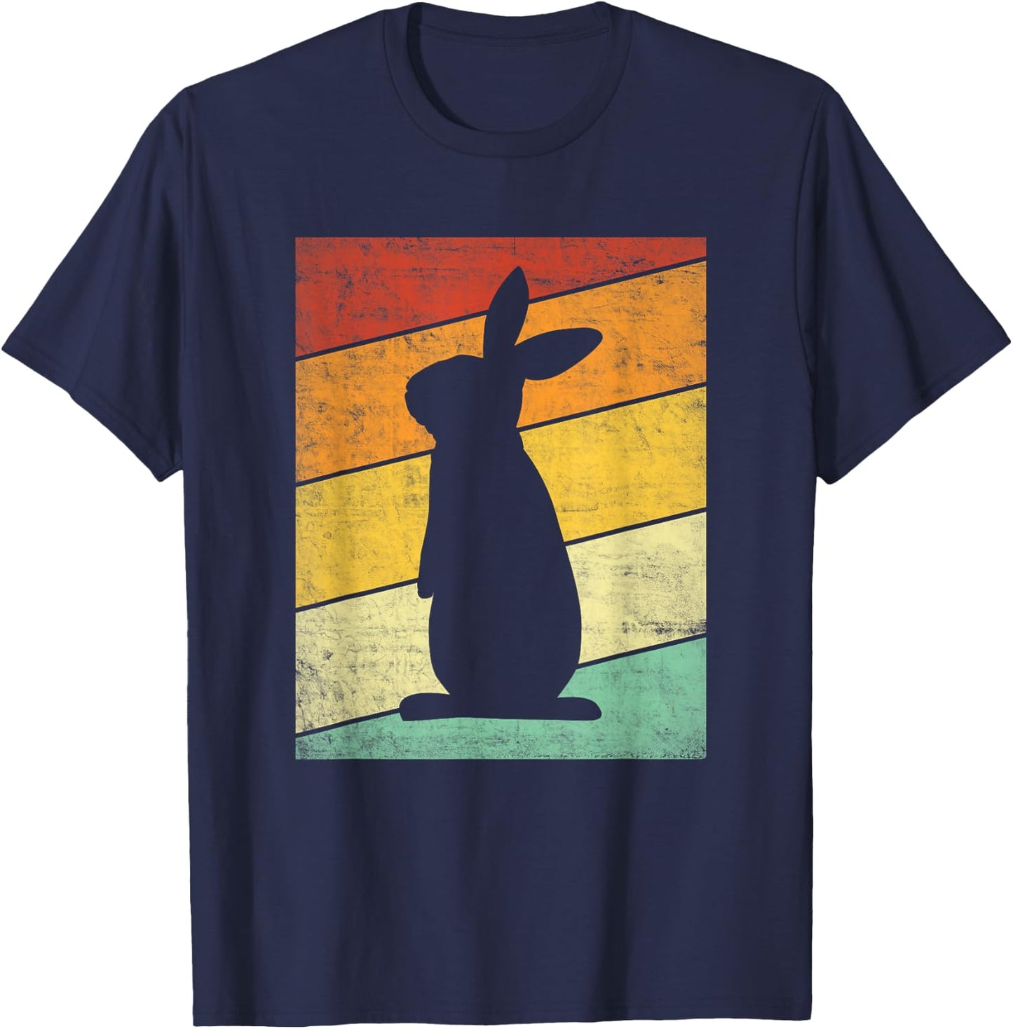 Rabbit Retro Shirt Women Men Vintage 80s Style Bunny Lover T-Shirt - T-Shirt | Navy