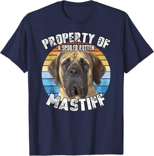 Mastiff Retro Property Of T-Shirt - T-Shirt | Navy