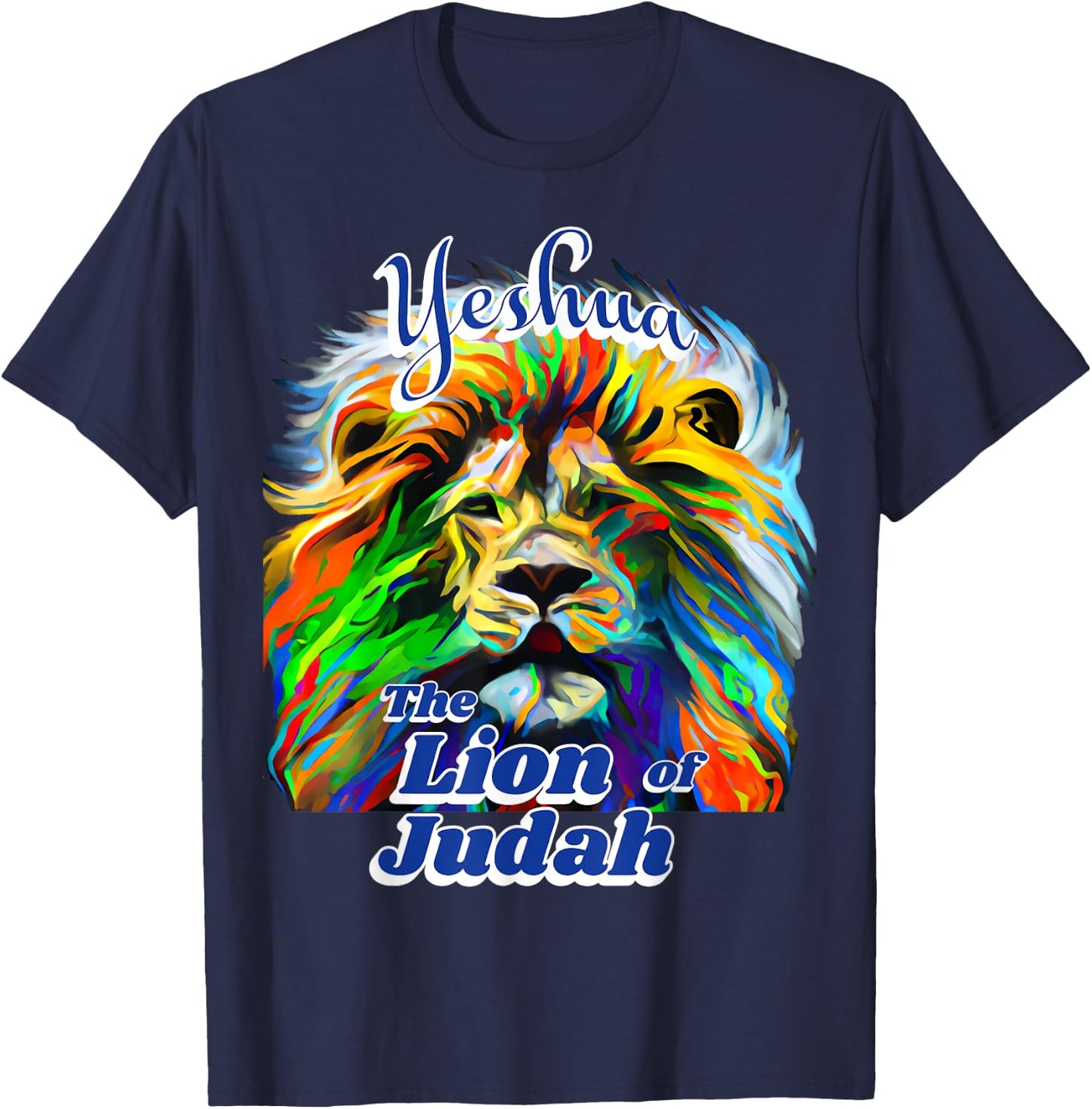 Yeshua, The Lion of Judah T-Shirt - T-Shirt | Navy