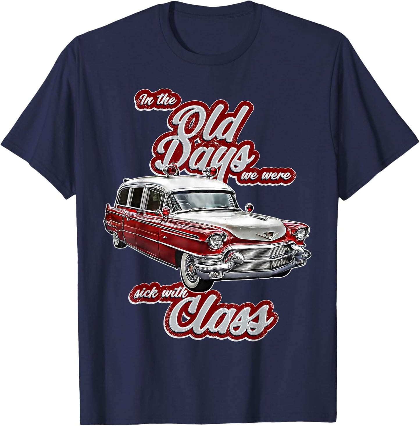 Miller,Meteor,Hotrod,Classic Ambulance car,Hearse1950s,1960s T-Shirt - T-Shirt | Navy