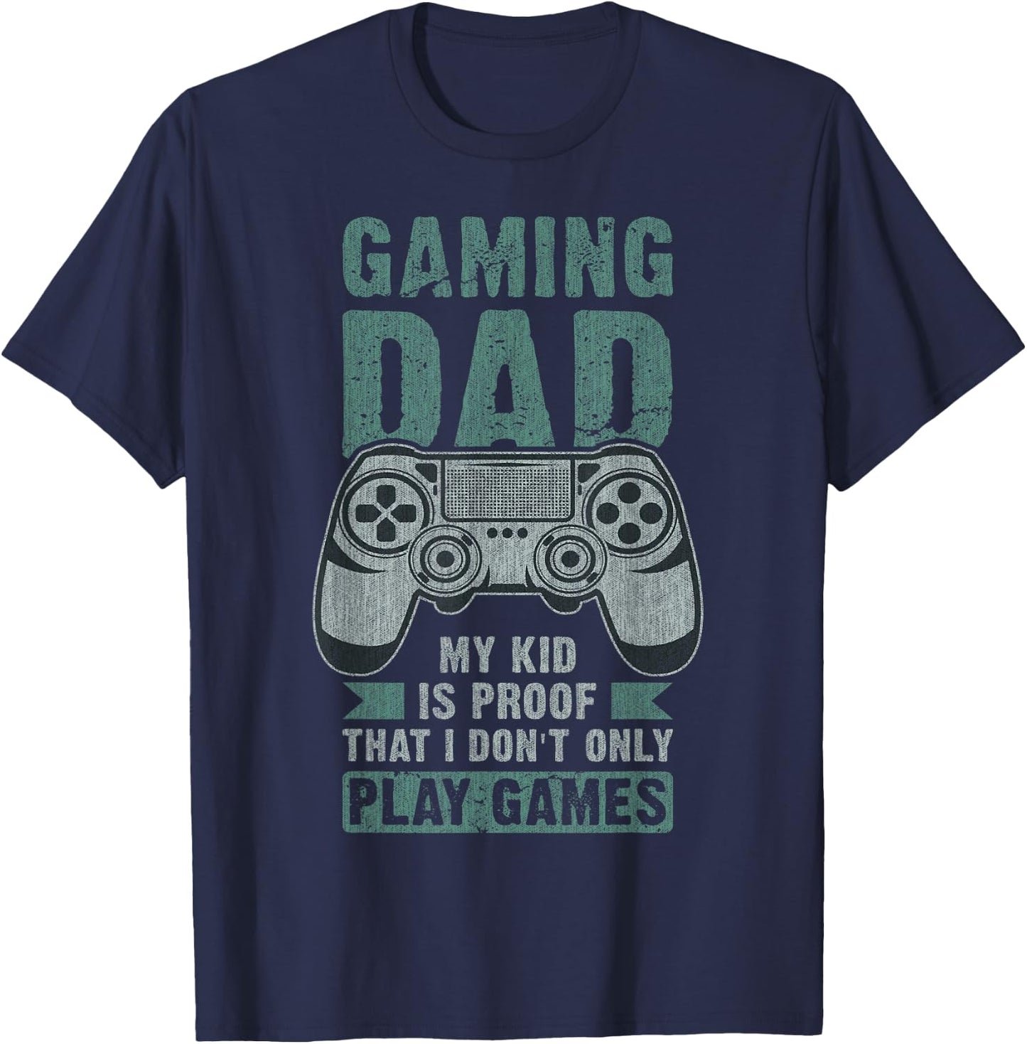 Father Kid, Gamer Dad, Father's Day, Gaming Daddy T-Shirt - T-Shirt | Navy