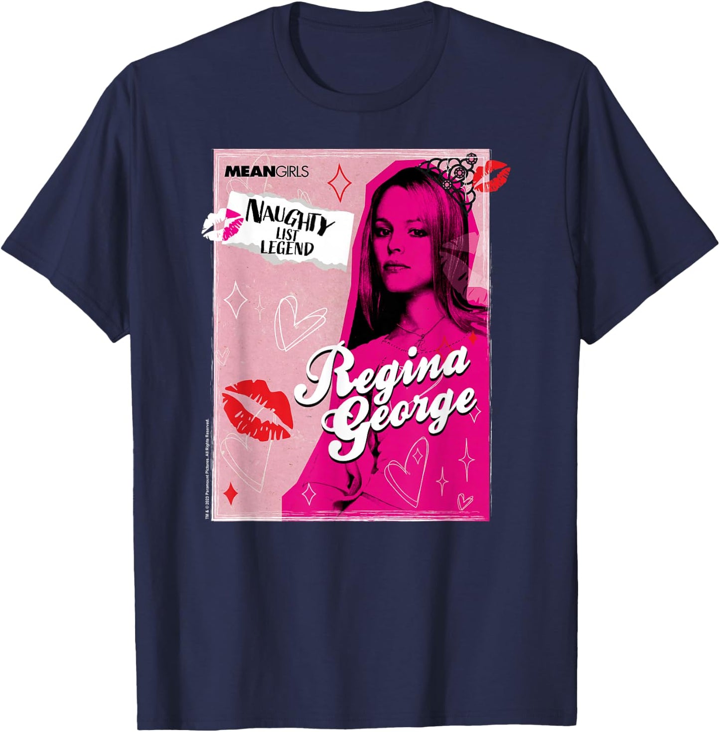 Mean Girls - Regina George Naughty List Legend T-Shirt - T-Shirt | Navy