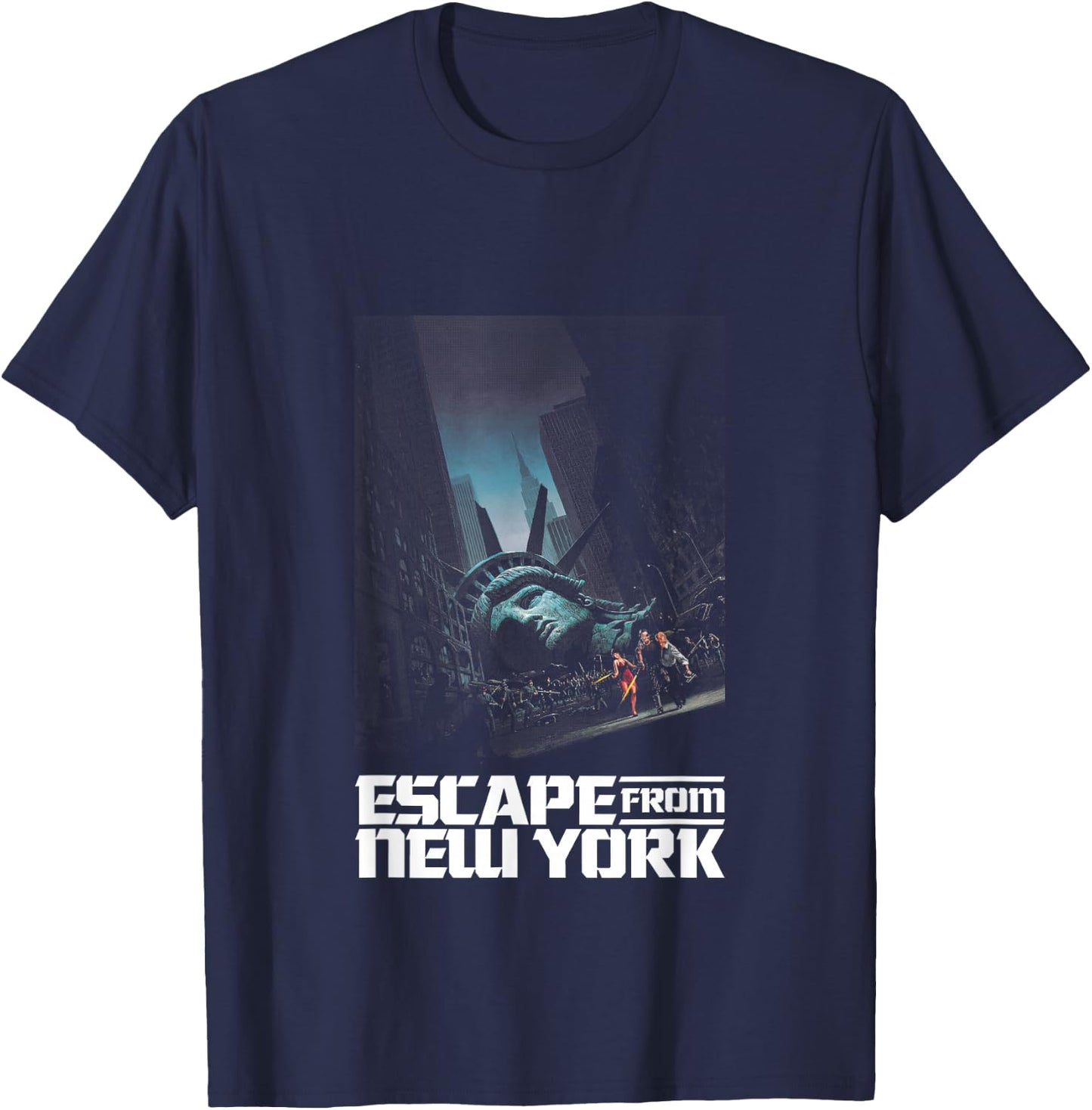 Escape From New York Fallen Statue Of Liberty T-Shirt - T-Shirt | Navy