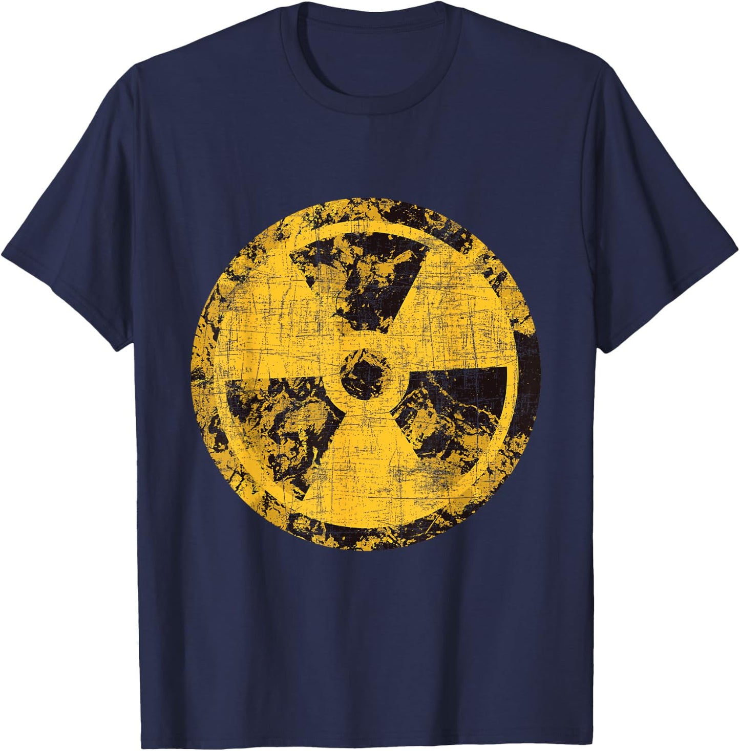 Biohazard Radioactive Sign - Science Lover Nuclear Engineer T-Shirt - T-Shirt | Navy
