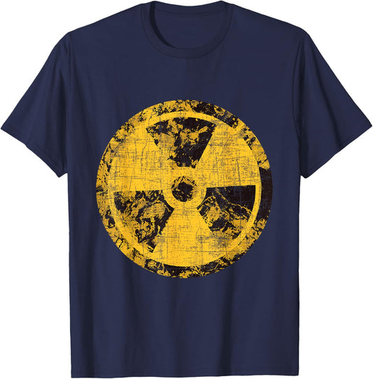 Biohazard Radioactive Sign - Science Lover Nuclear Engineer T-Shirt - T-Shirt | Navy