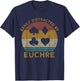 Easily Distracted By Euchre Vintage Euchre Card Game T-Shirt - T-Shirt | Navy