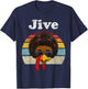 Jive Thanksgiving Turkey Day Funny Face Vintage Retro Style T-Shirt - T-Shirt | Navy