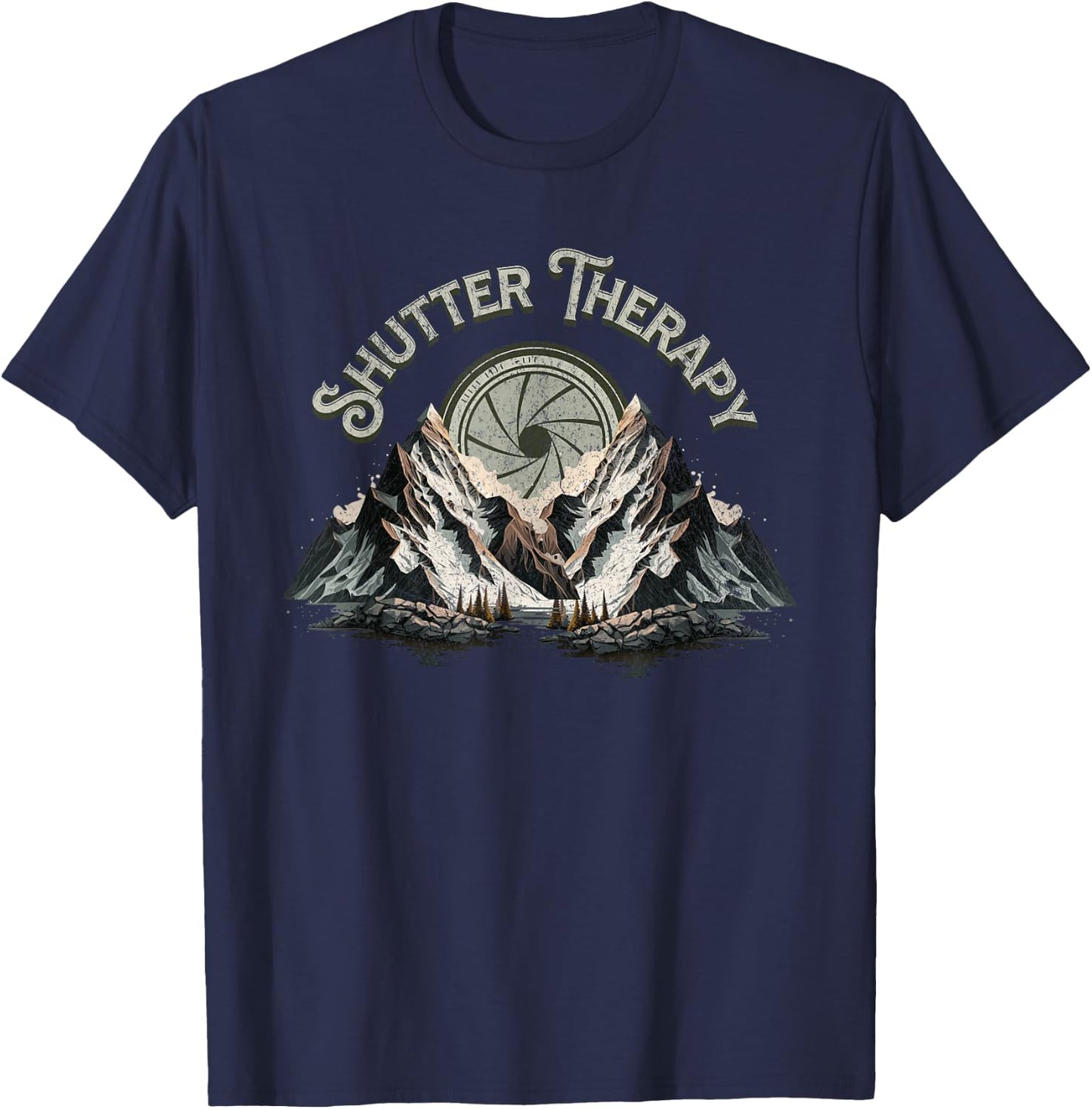 Shutter Therapy Photography Photographer 35 mm ISO Vintage T-Shirt - T-Shirt | Navy