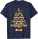 Lion Xmas Lighting Santa Lion Christmas Tree T-Shirt - T-Shirt | Navy