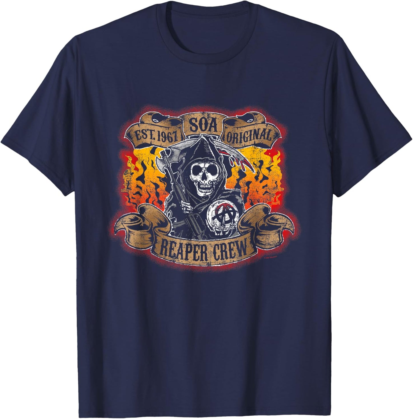 Sons of Anarchy Reaper Crew T-Shirt - T-Shirt | Navy