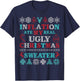 Funny Inflation Ate My Real Ugly Christmas Sweater T-Shirt - T-Shirt | Navy