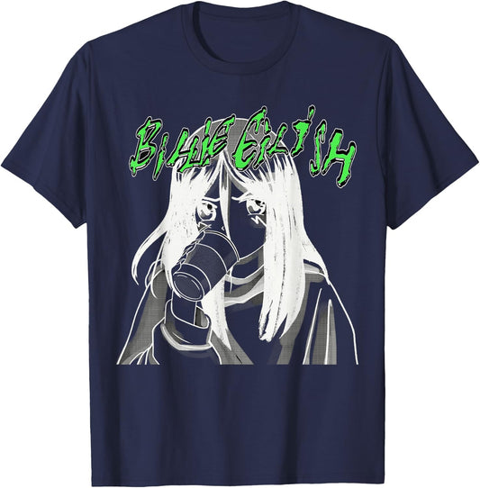 Official Billie Eilish Coffee Animated T-Shirt - T-Shirt | Navy